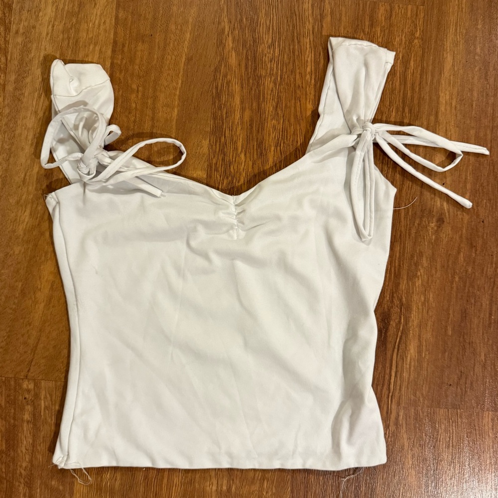 Princess Polly White Tie Strap Top Purple